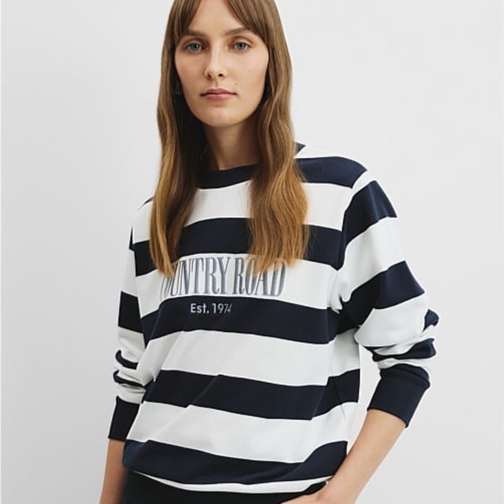 Verified Australian Cotton Stripe Heritage Sweatshirt
